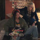 Rihanna (as Nine Ball) and Cate Blanchett (as Lou) in Ocean’s 8
